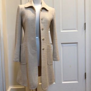 Theory Ivory longline jacket